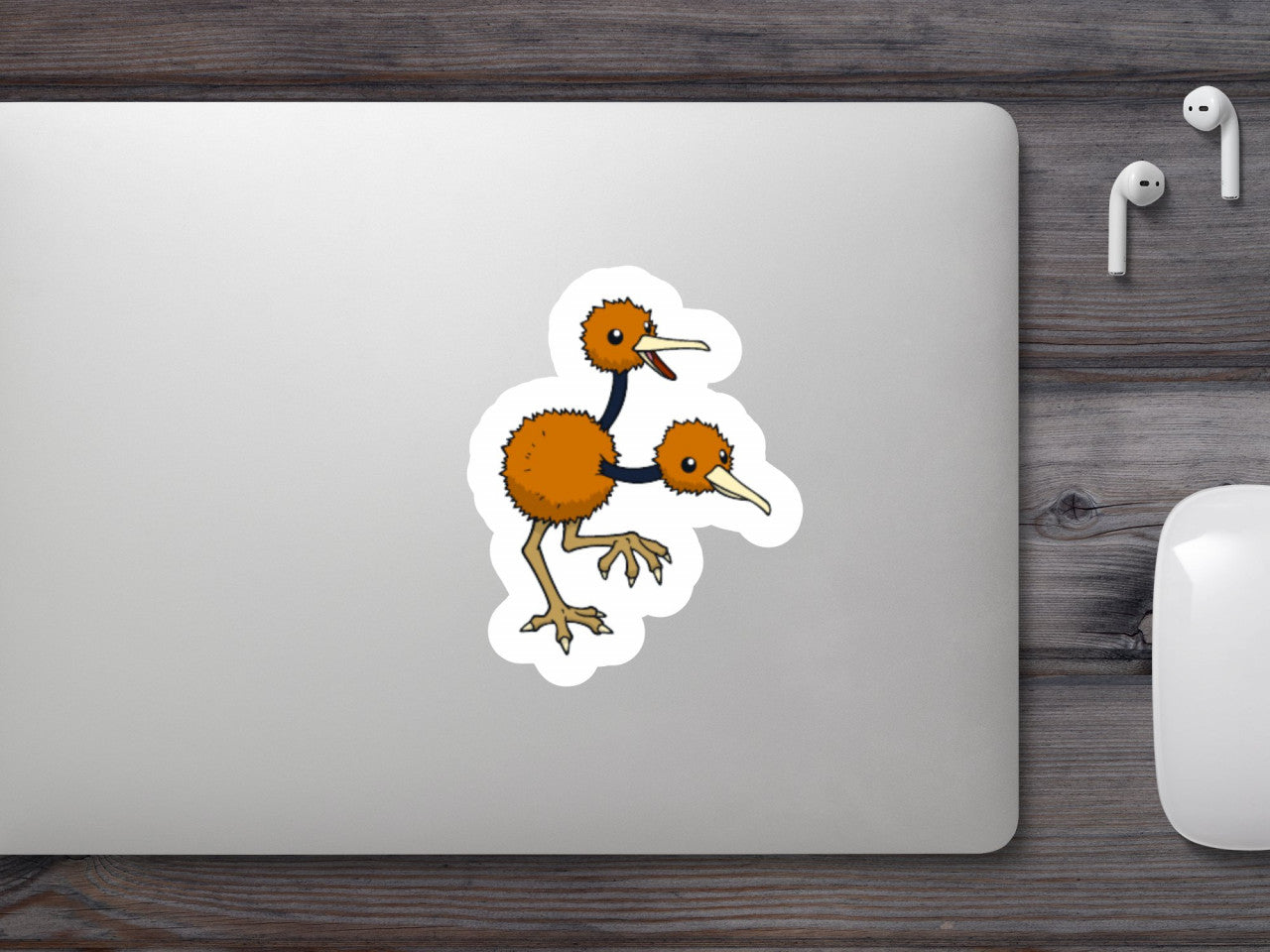 Set 5 bucati, Sticker decorativ, Pokemon Doduo, Rezistent la apa, NO7567, 6 cm, Multicolor