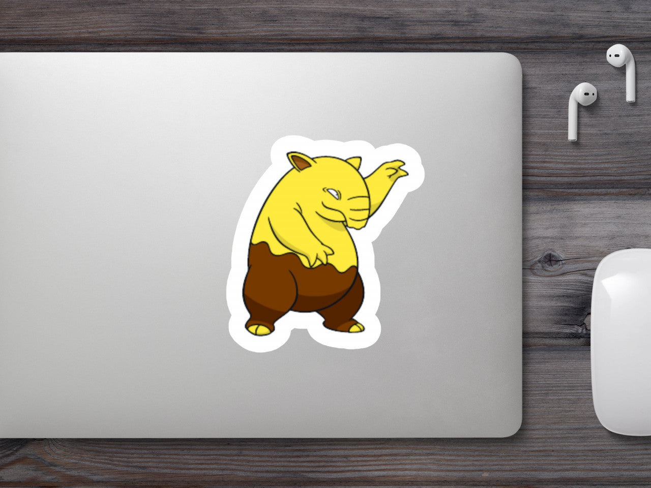 Set 5 bucati, Sticker decorativ, Pokemon Drowzee, Rezistent la apa, NO7572, 6 cm, Multicolor