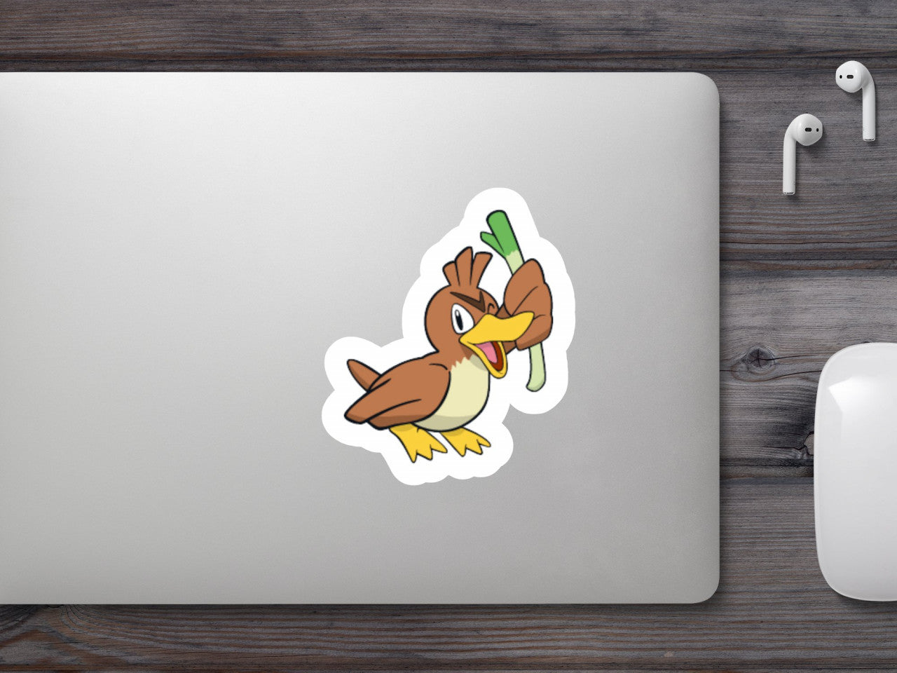 Set 5 bucati, Sticker decorativ, Pokemon Farfetchd, Rezistent la apa, NO7579, 6 cm, Multicolor