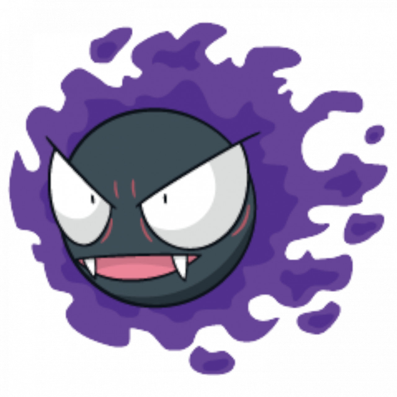 Set 5 bucati, Sticker decorativ, Pokemon Gastly, Rezistent la apa, NO7582, 6 cm, Multicolor