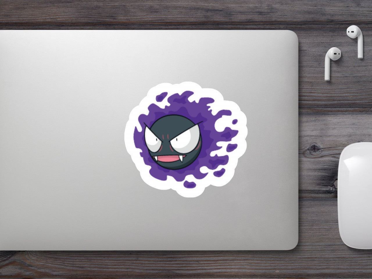 Set 5 bucati, Sticker decorativ, Pokemon Gastly, Rezistent la apa, NO7582, 6 cm, Multicolor