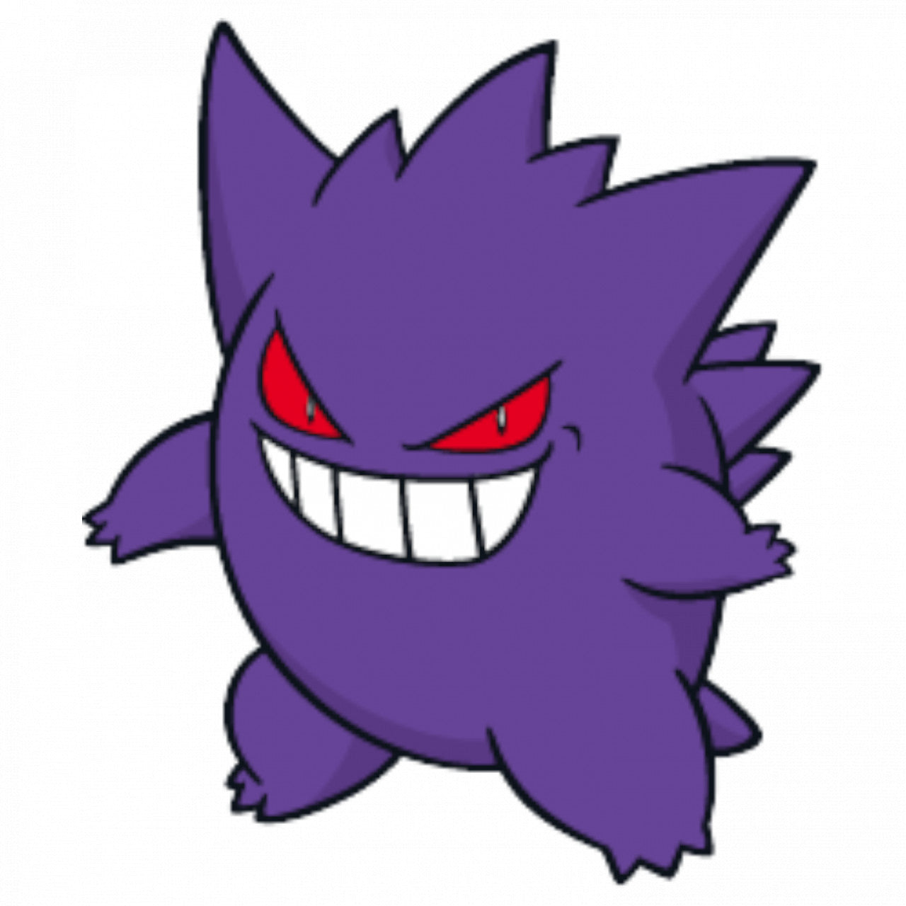 Set 5 bucati, Sticker decorativ, Pokemon Gengar siret, Rezistent la apa, NO7583, 6 cm, Multicolor