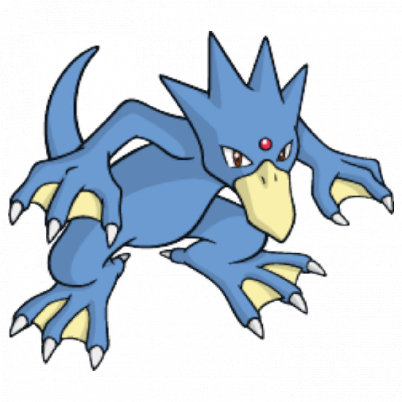 Set 5 bucati, Sticker decorativ, Pokemon Golduck, Rezistent la apa, NO7589, 6 cm, Multicolor