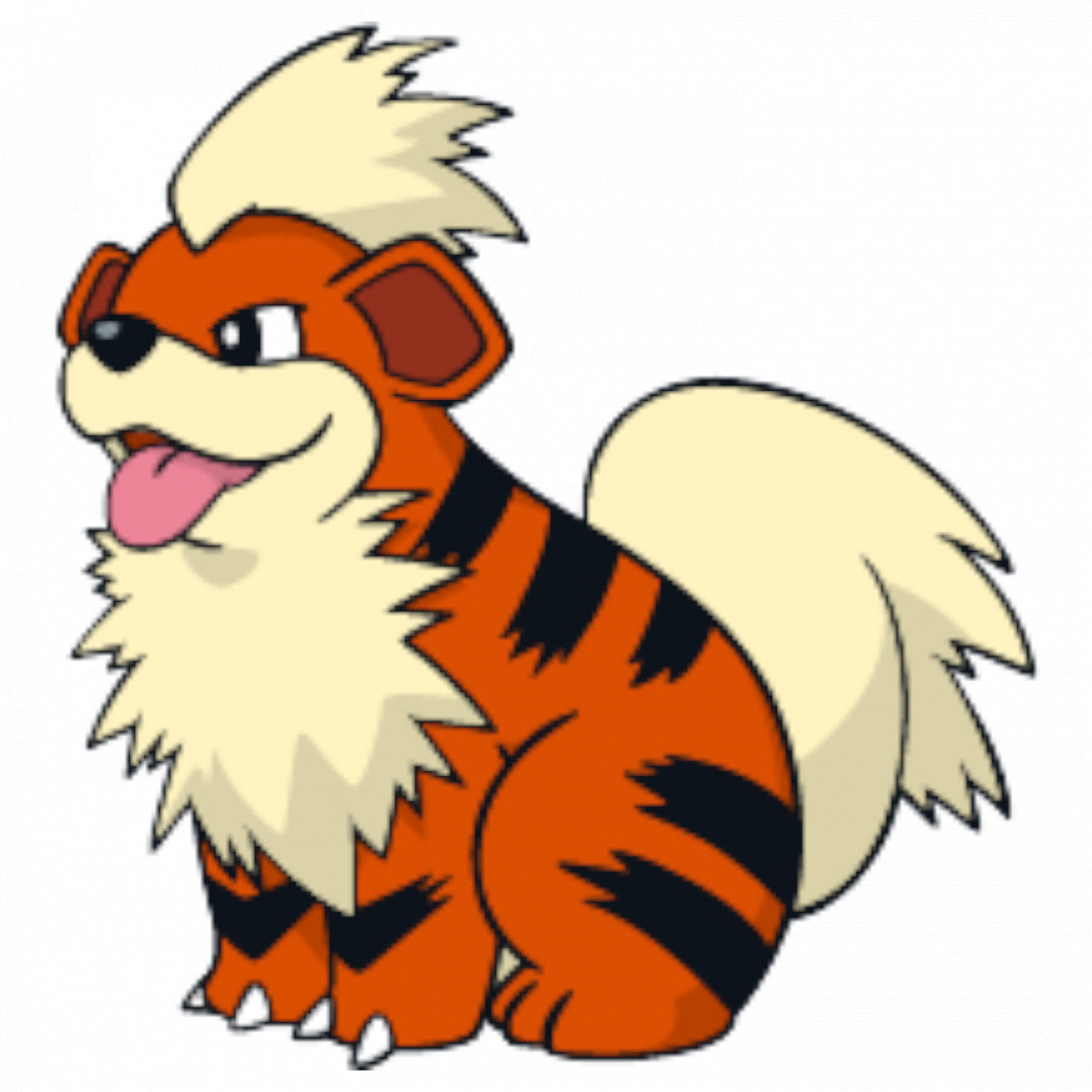 Set 5 bucati, Sticker decorativ, Pokemon Growlithe, Rezistent la apa, NO7593, 6 cm, Multicolor