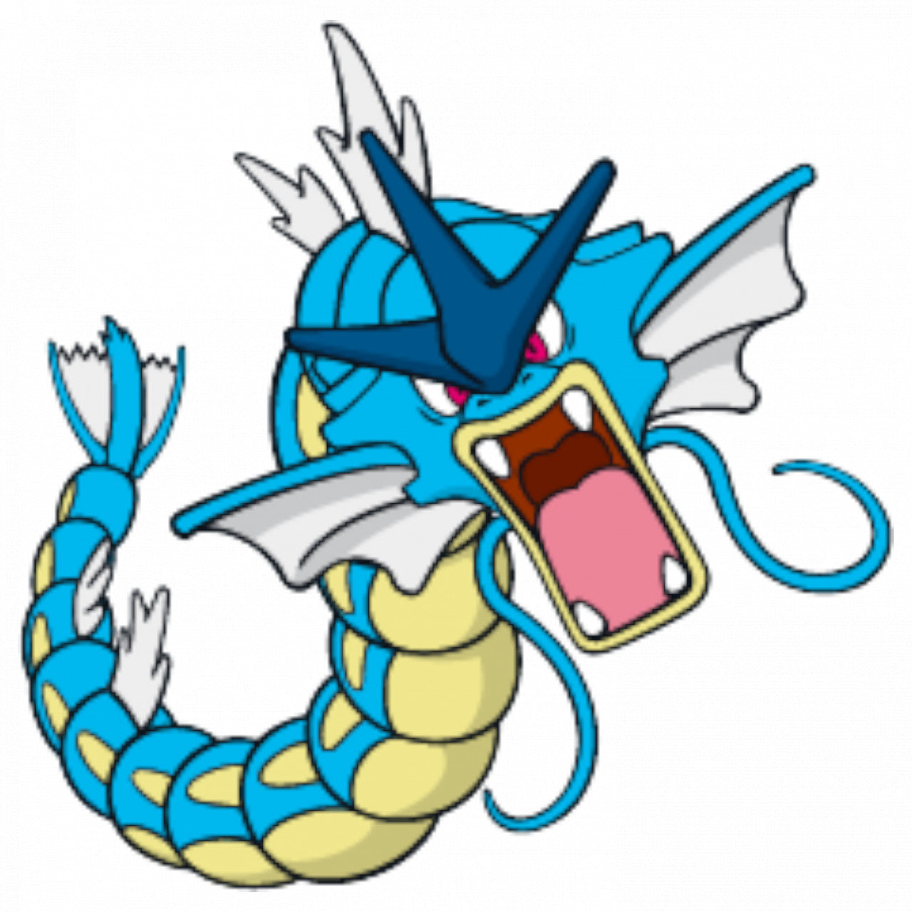 Set 5 bucati, Sticker decorativ, Pokemon Gyarados, Rezistent la apa, NO7595, 6 cm, Multicolor