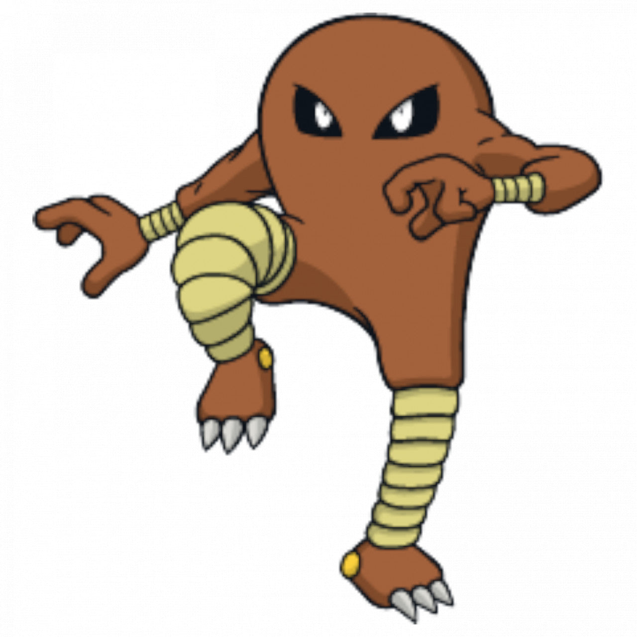 Set 5 bucati, Sticker decorativ, Pokemon Hitmonlee, Rezistent la apa, NO7598, 6 cm, Multicolor