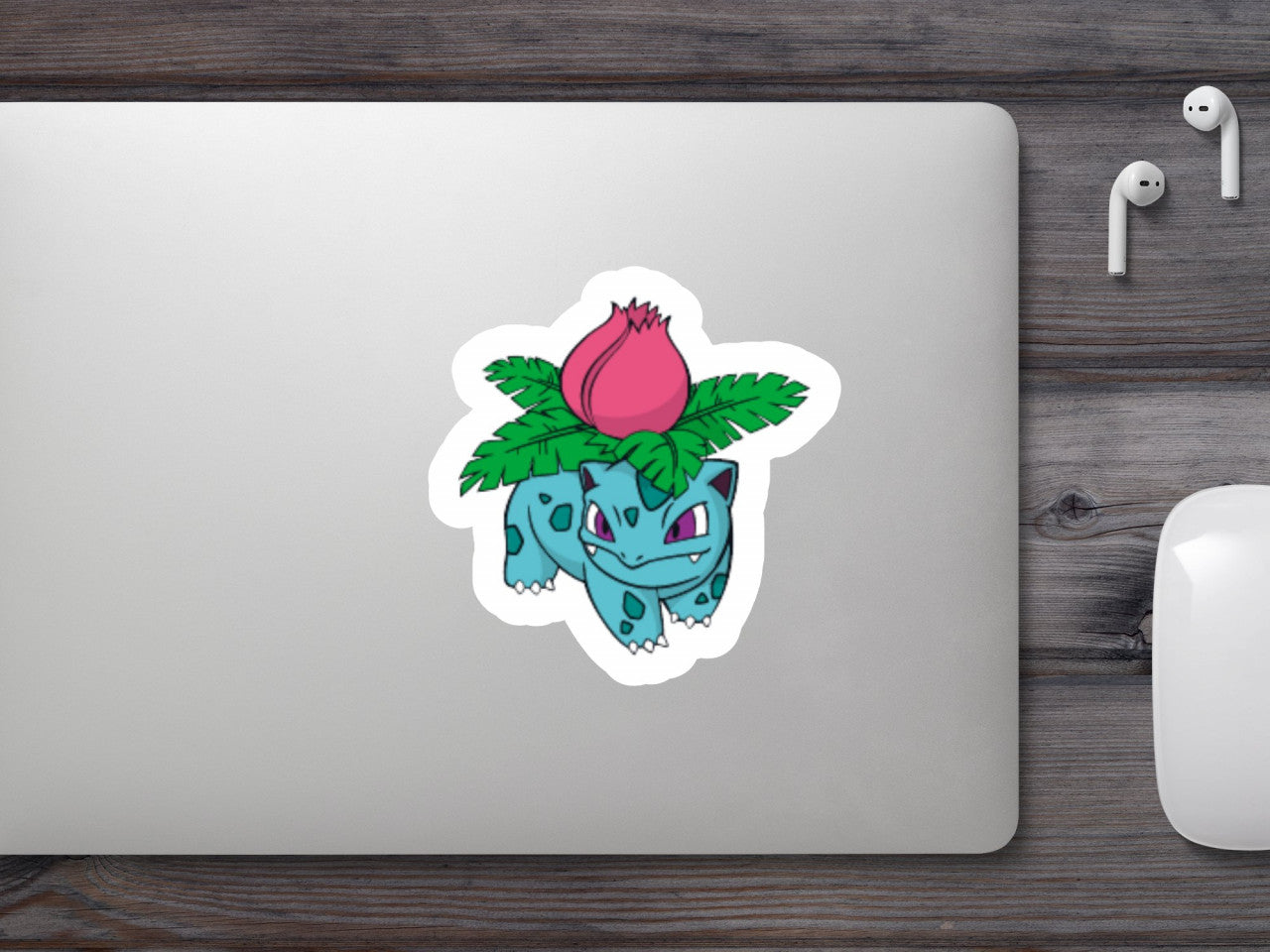 Set 5 bucati, Sticker decorativ, Pokemon Ivysaur, Rezistent la apa, NO7601, 6 cm, Multicolor