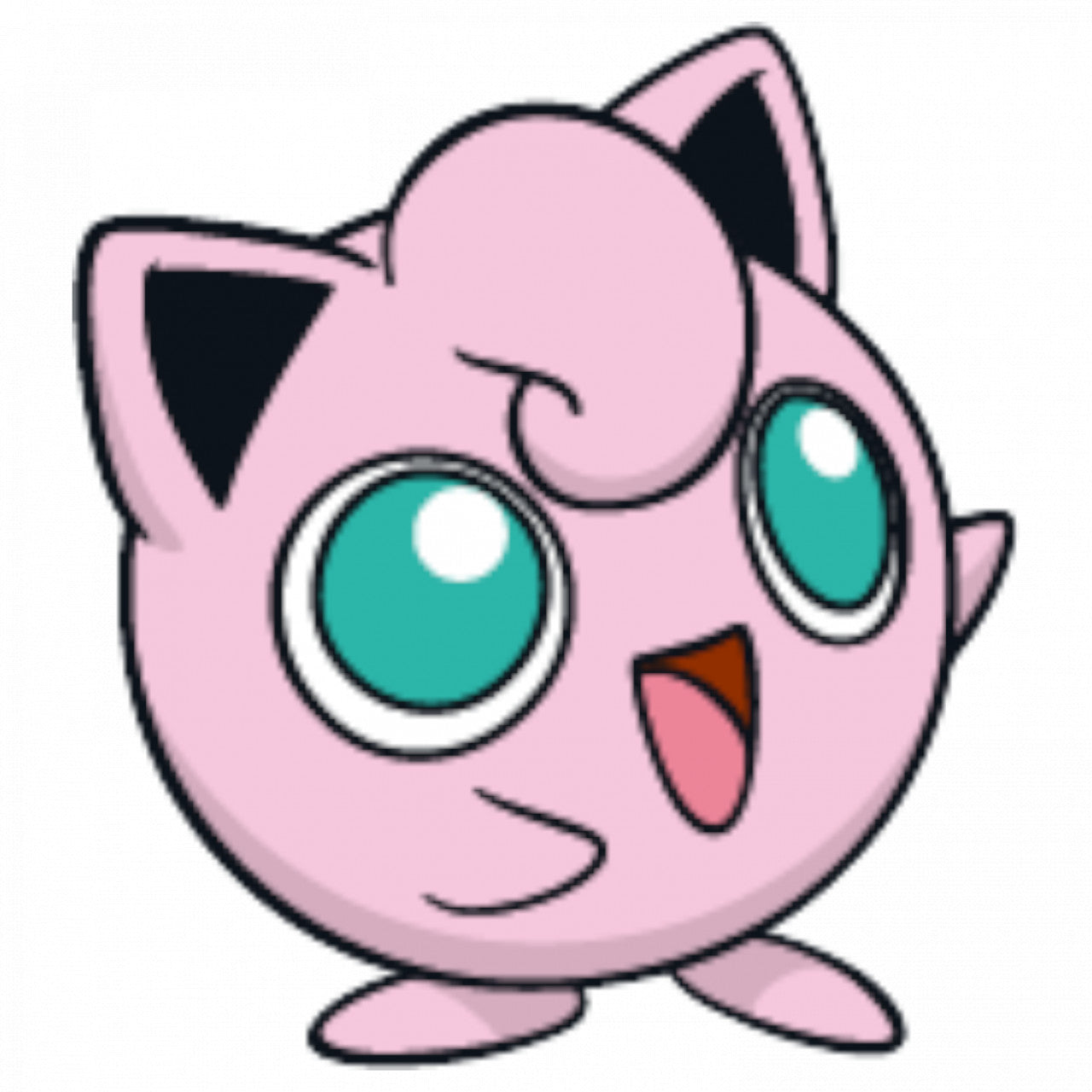 Set 5 bucati, Sticker decorativ, Pokemon Jigglypuff mirat, Rezistent la apa, NO7602, 6 cm, Multicolor