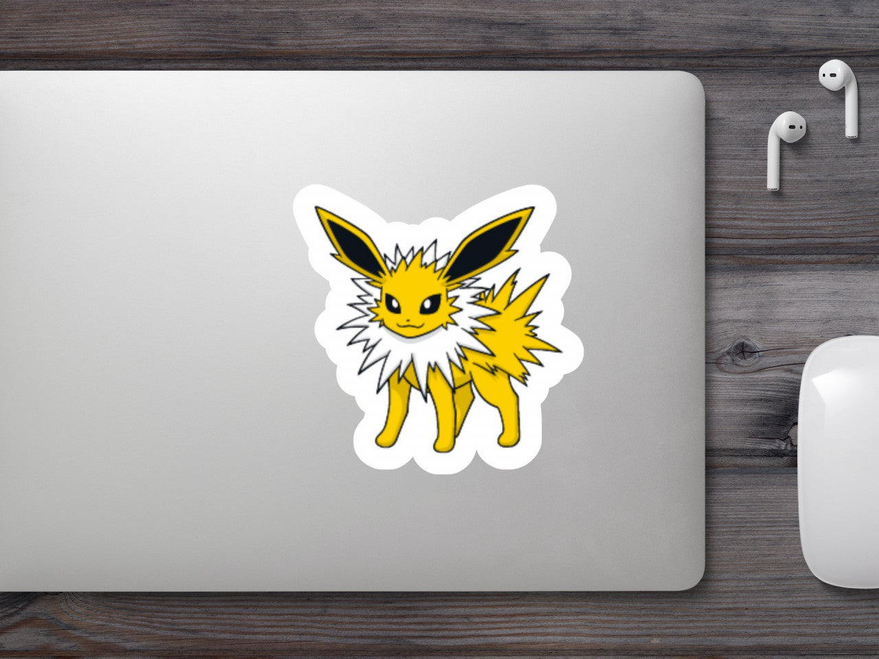 Set 5 bucati, Sticker decorativ, Pokemon Jolteon, Rezistent la apa, NO7603, 6 cm, Multicolor