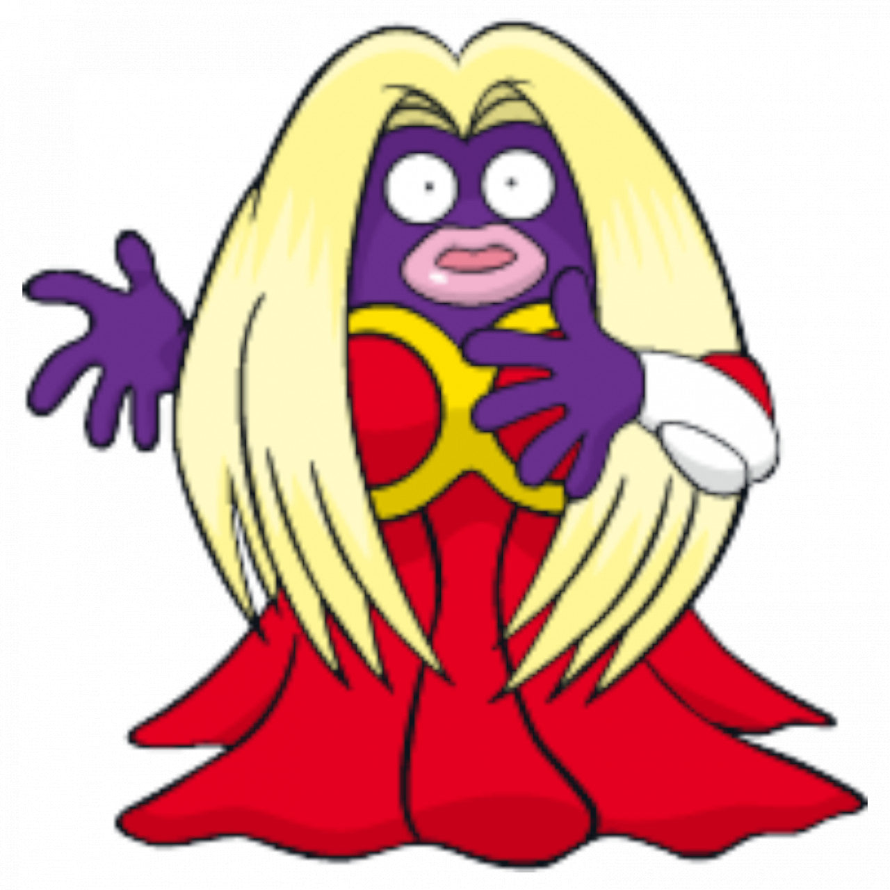 Set 5 bucati, Sticker decorativ, Pokemon Jynx, Rezistent la apa, NO7604, 6 cm, Multicolor