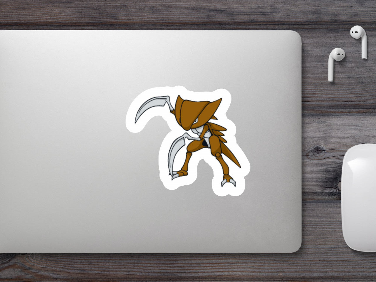 Set 5 bucati, Sticker decorativ, Pokemon Kabutops, Rezistent la apa, NO7606, 6 cm, Multicolor