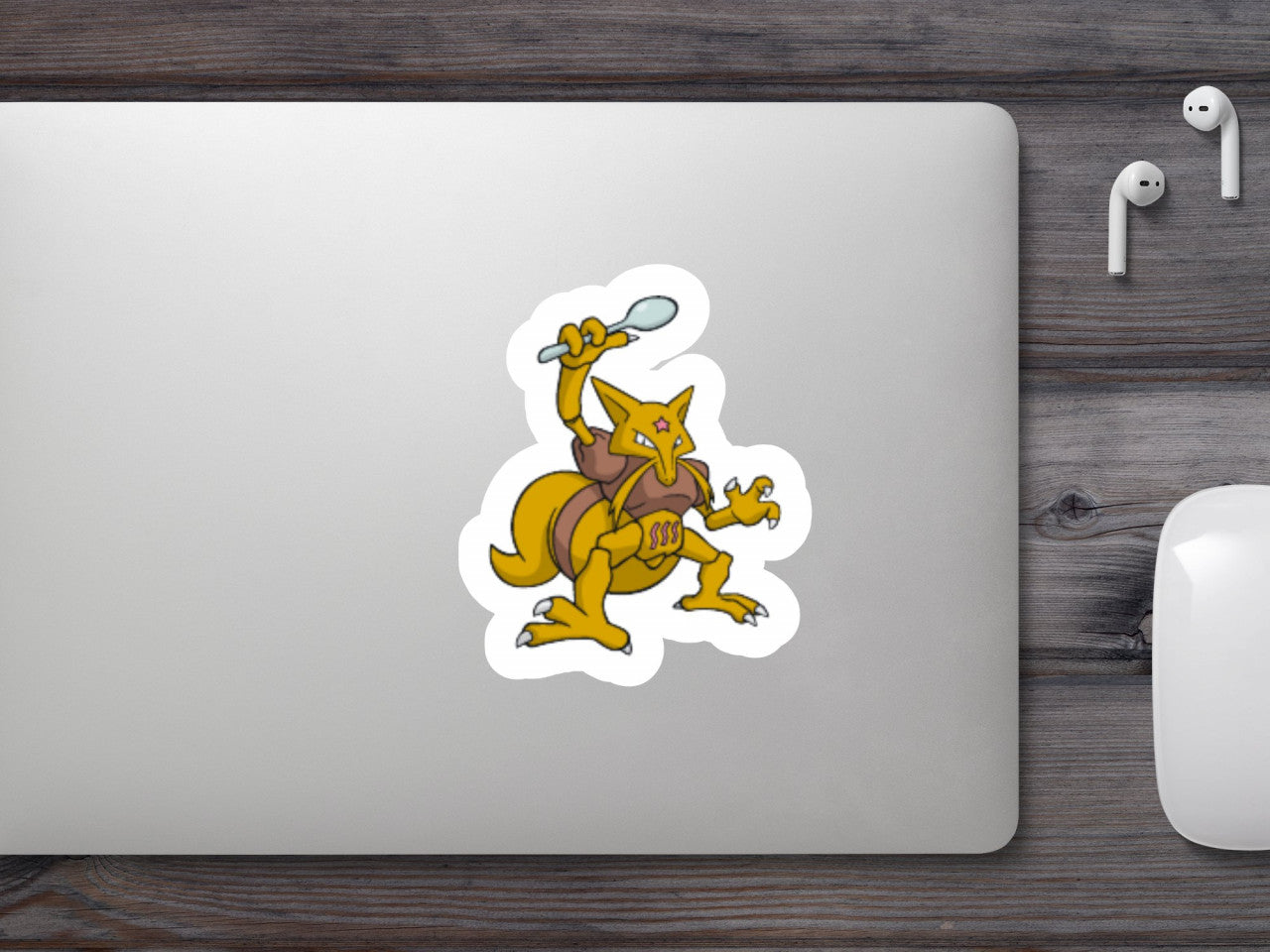 Set 5 bucati, Sticker decorativ, Pokemon Kadabra, Rezistent la apa, NO7607, 6 cm, Multicolor