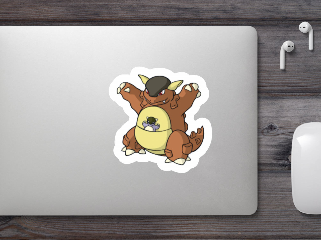 Set 5 bucati, Sticker decorativ, Pokemon Kangaskhan, Rezistent la apa, NO7609, 6 cm, Multicolor