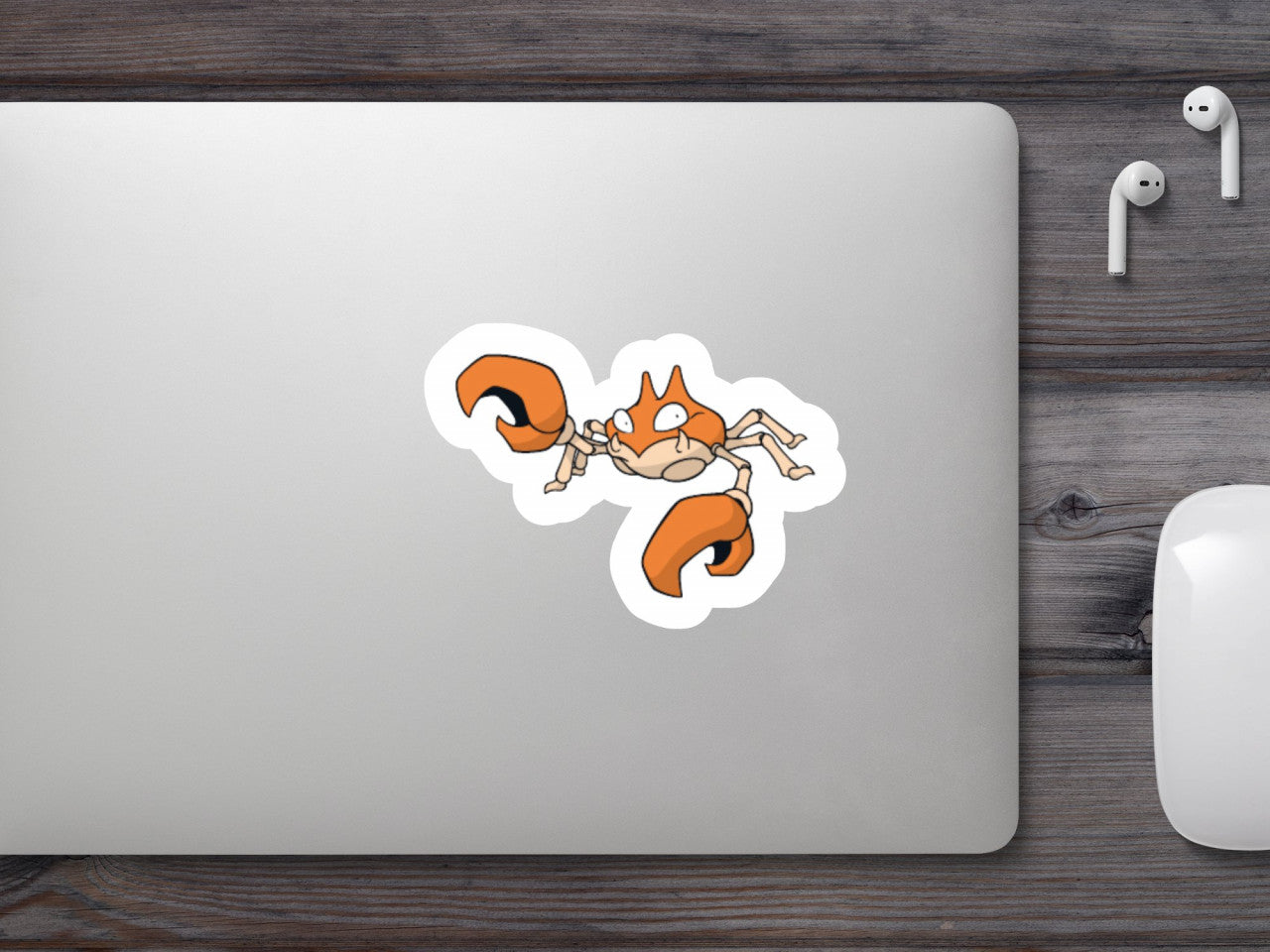 Set 5 bucati, Sticker decorativ, Pokemon Krabby, Rezistent la apa, NO7613, 6 cm, Multicolor