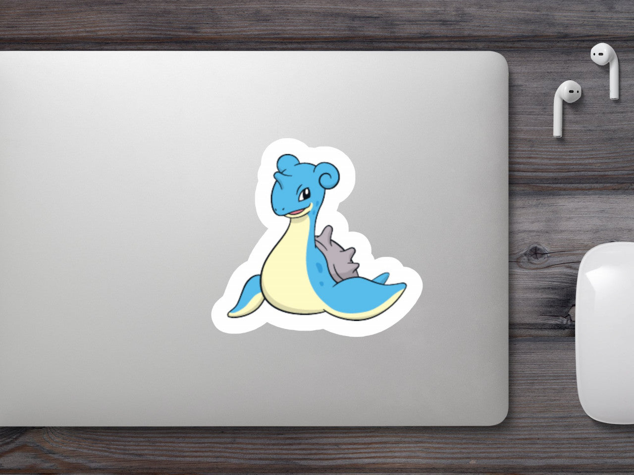 Set 5 bucati, Sticker decorativ, Pokemon Lapras, Rezistent la apa, NO7614, 6 cm, Multicolor