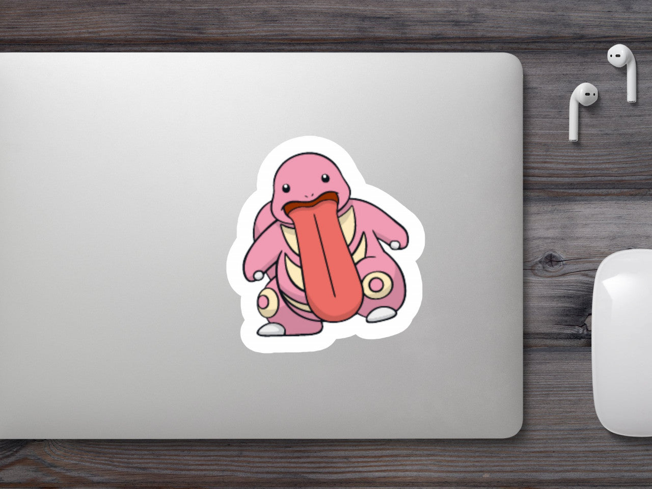 Set 5 bucati, Sticker decorativ, Pokemon Lickitung, Rezistent la apa, NO7615, 6 cm, Multicolor