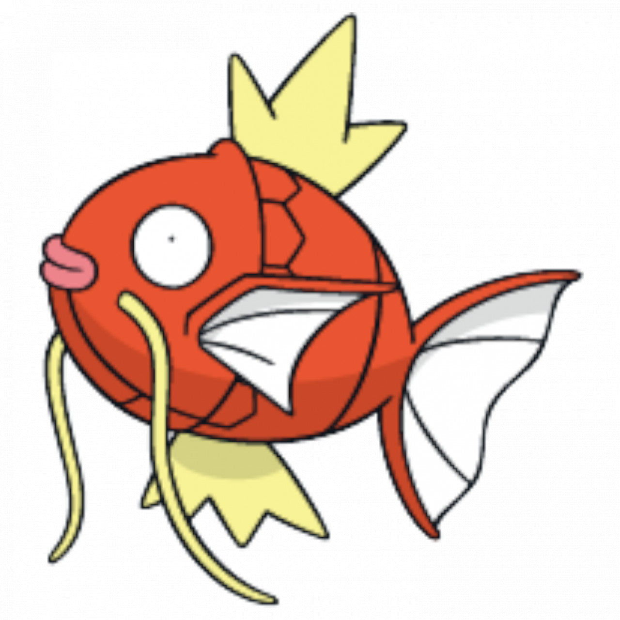 Set 5 bucati, Sticker decorativ, Pokemon Magikarp, Rezistent la apa, NO7619, 6 cm, Multicolor