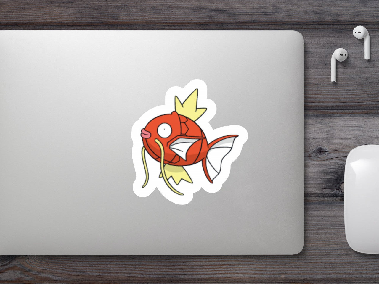 Set 5 bucati, Sticker decorativ, Pokemon Magikarp, Rezistent la apa, NO7619, 6 cm, Multicolor