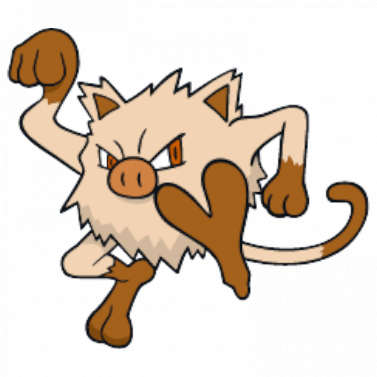 Set 5 bucati, Sticker decorativ, Pokemon Mankey, Rezistent la apa, NO7623, 6 cm, Multicolor