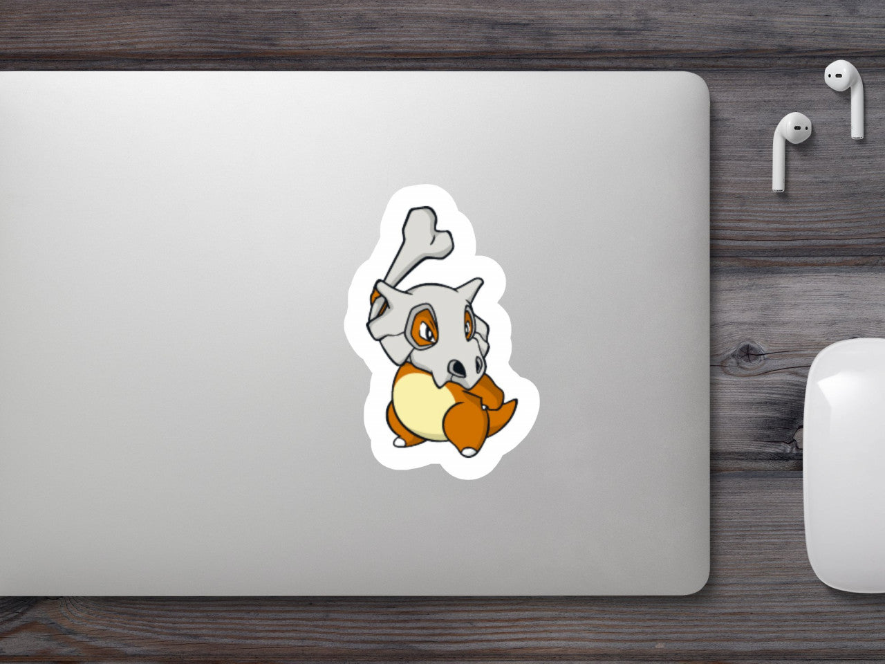 Set 5 bucati, Sticker decorativ, Pokemon Marowak cu os, Rezistent la apa, NO7624, 6 cm, Multicolor