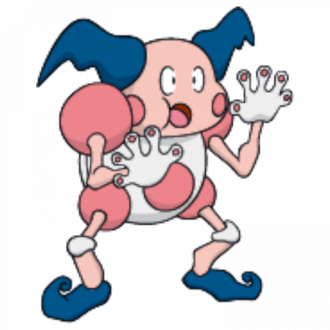 Set 5 bucati, Sticker decorativ, Pokemon Mr Mime, Rezistent la apa, NO7632, 6 cm, Multicolor