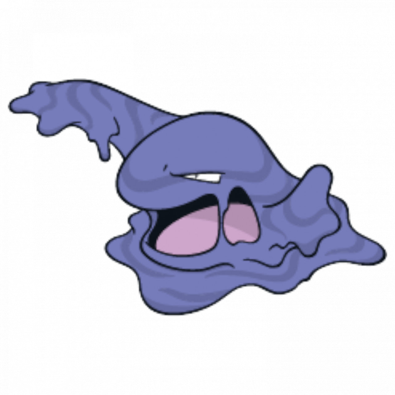 Set 5 bucati, Sticker decorativ, Pokemon Muk, Rezistent la apa, NO7633, 6 cm, Multicolor