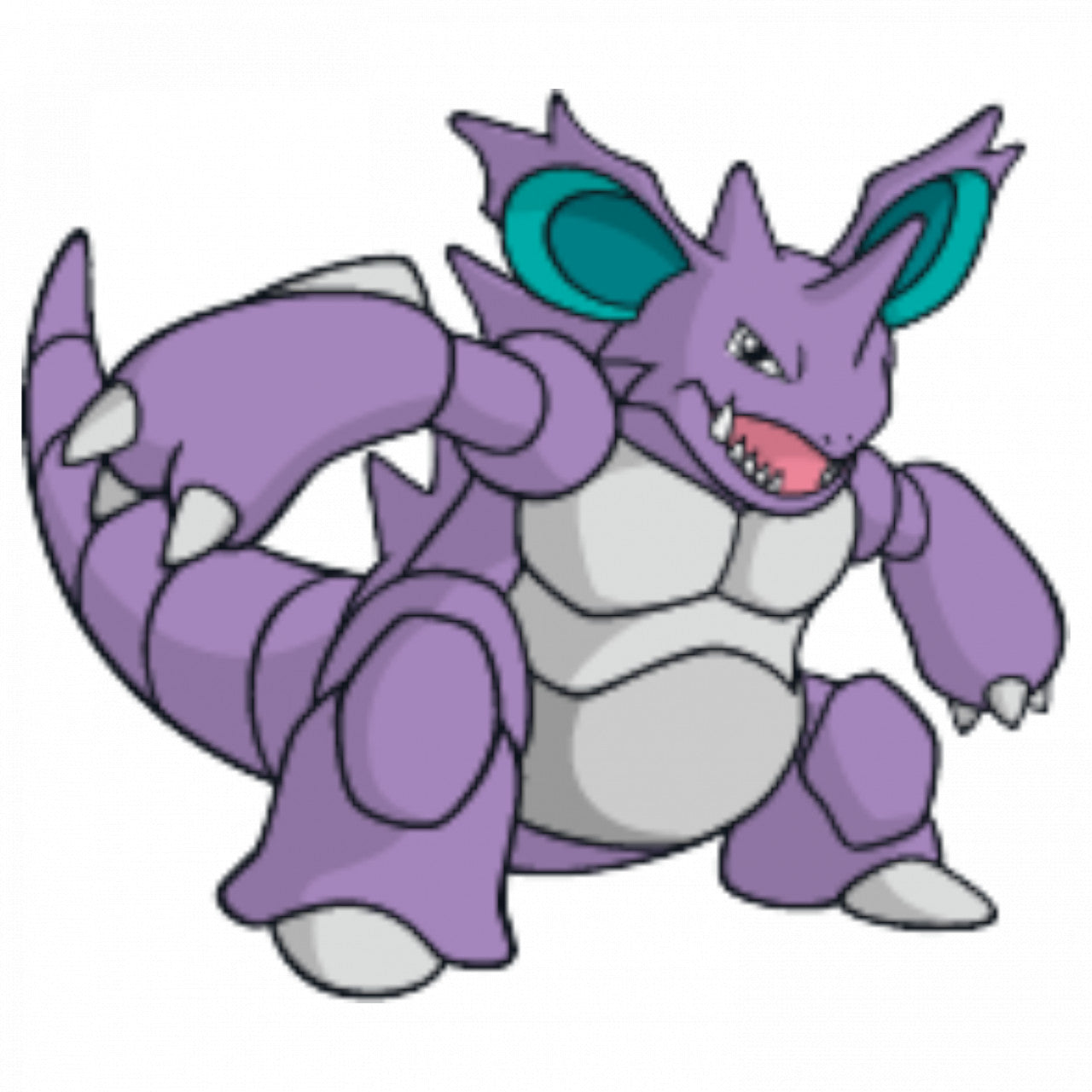 Set 5 bucati, Sticker decorativ, Pokemon Nidoking, Rezistent la apa, NO7634, 6 cm, Multicolor