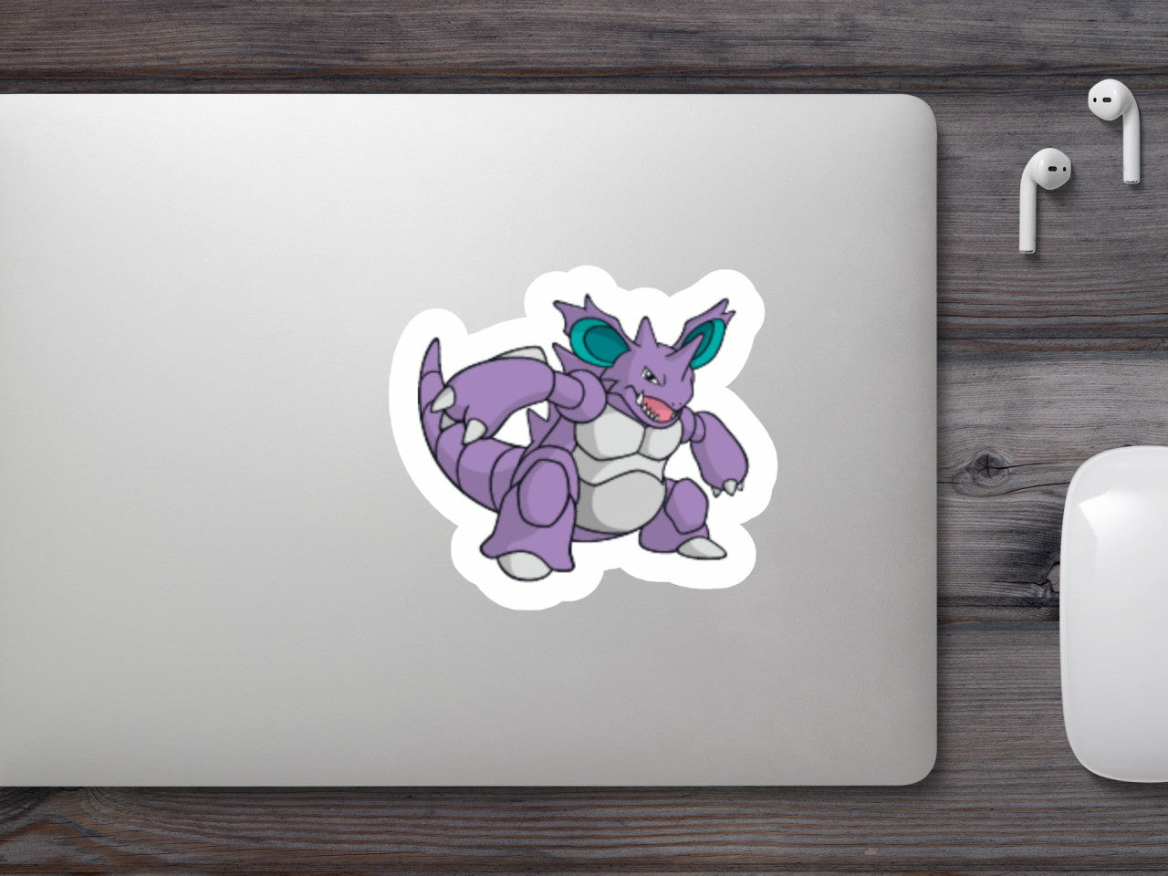 Set 5 bucati, Sticker decorativ, Pokemon Nidoking, Rezistent la apa, NO7634, 6 cm, Multicolor