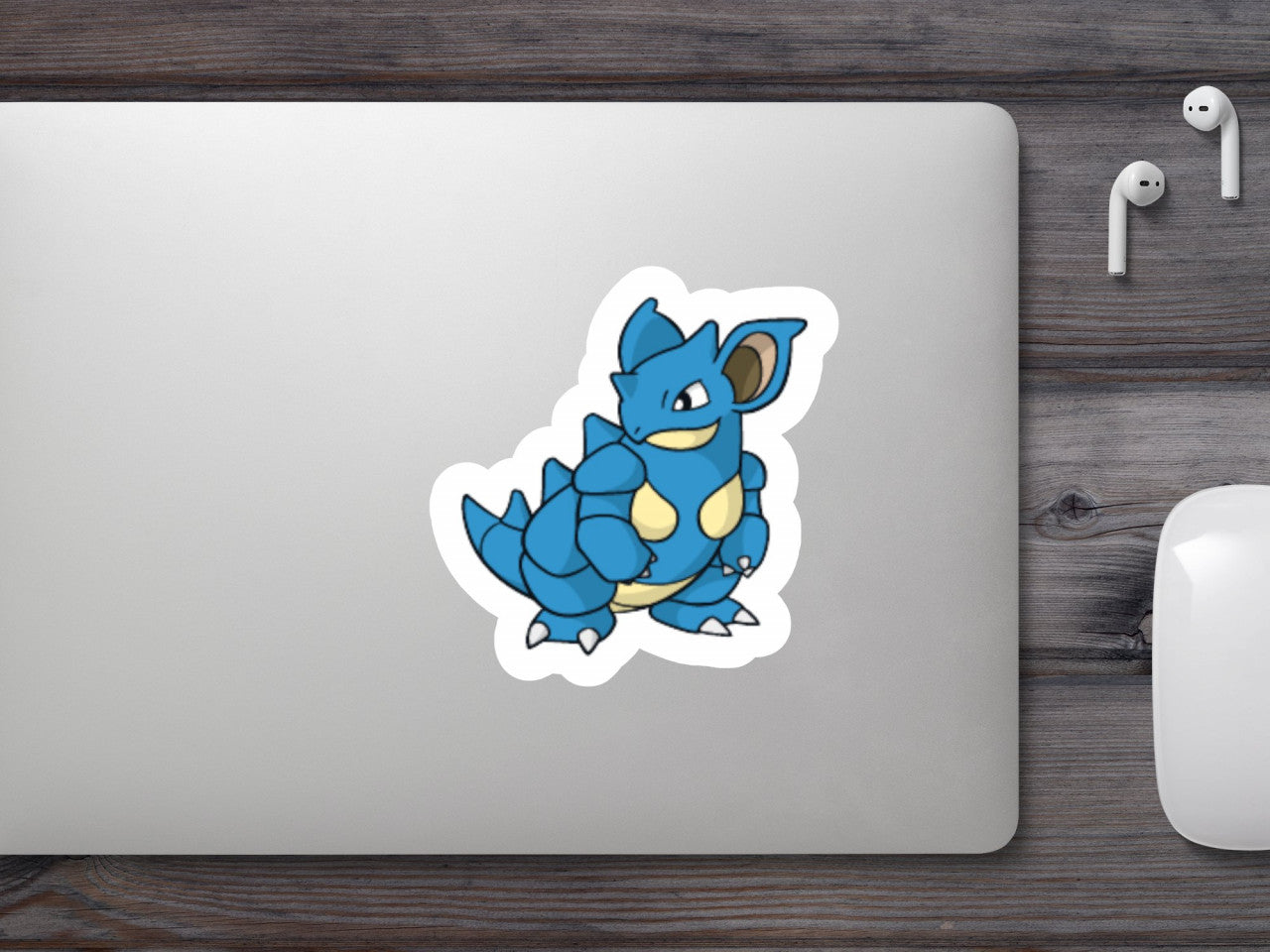 Set 5 bucati, Sticker decorativ, Pokemon Nidoqueen, Rezistent la apa, NO7635, 6 cm, Multicolor