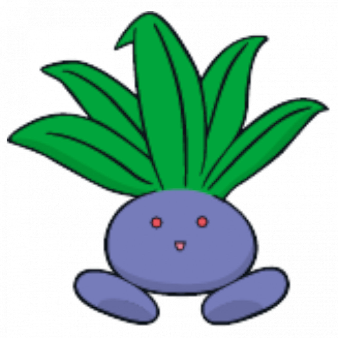 Set 5 bucati, Sticker decorativ, Pokemon Oddish, Rezistent la apa, NO7640, 6 cm, Multicolor