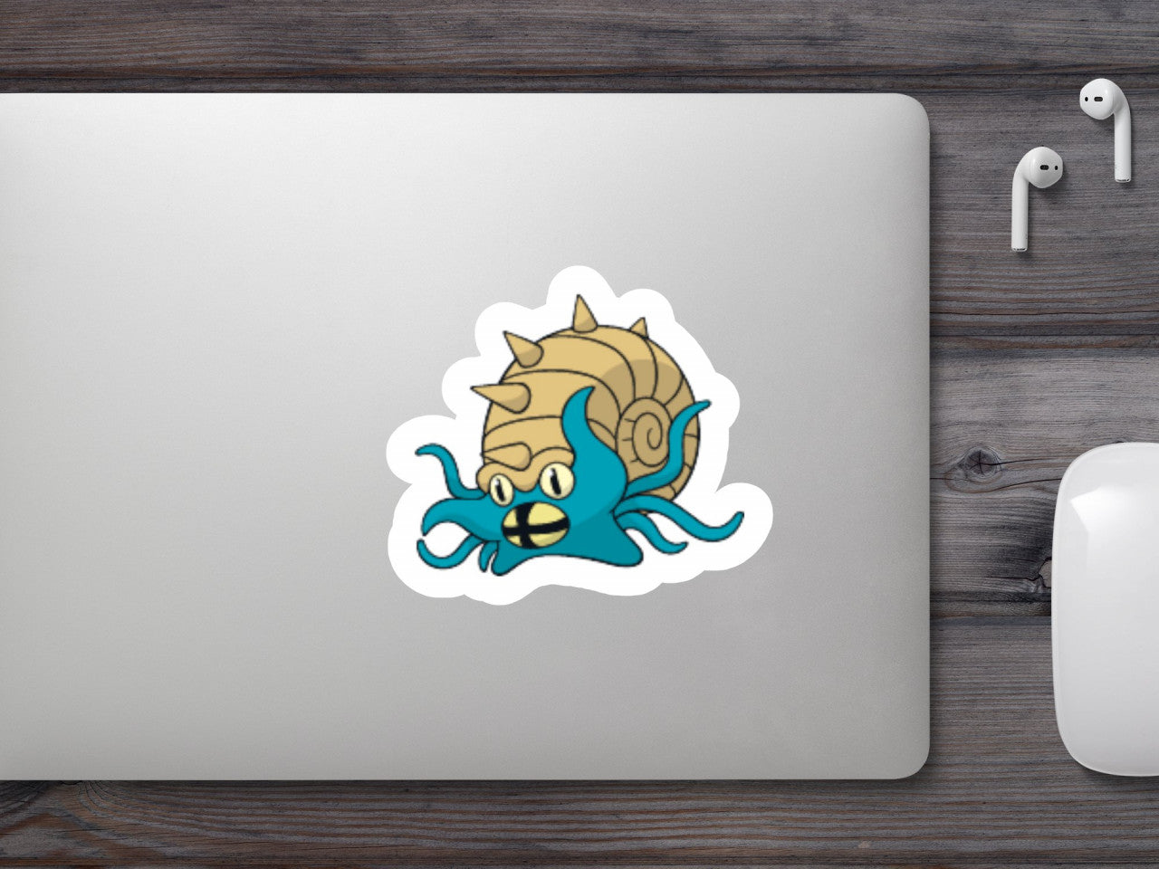 Set 5 bucati, Sticker decorativ, Pokemon Omastar, Rezistent la apa, NO7642, 6 cm, Multicolor