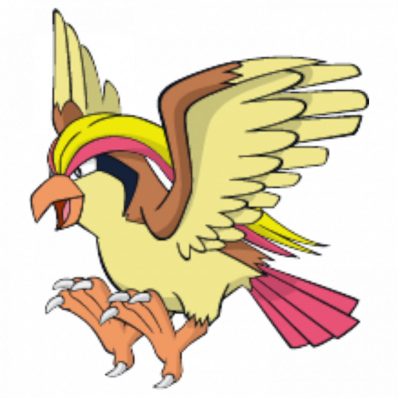 Set 5 bucati, Sticker decorativ, Pokemon Pidgeot, Rezistent la apa, NO7647, 6 cm, Multicolor