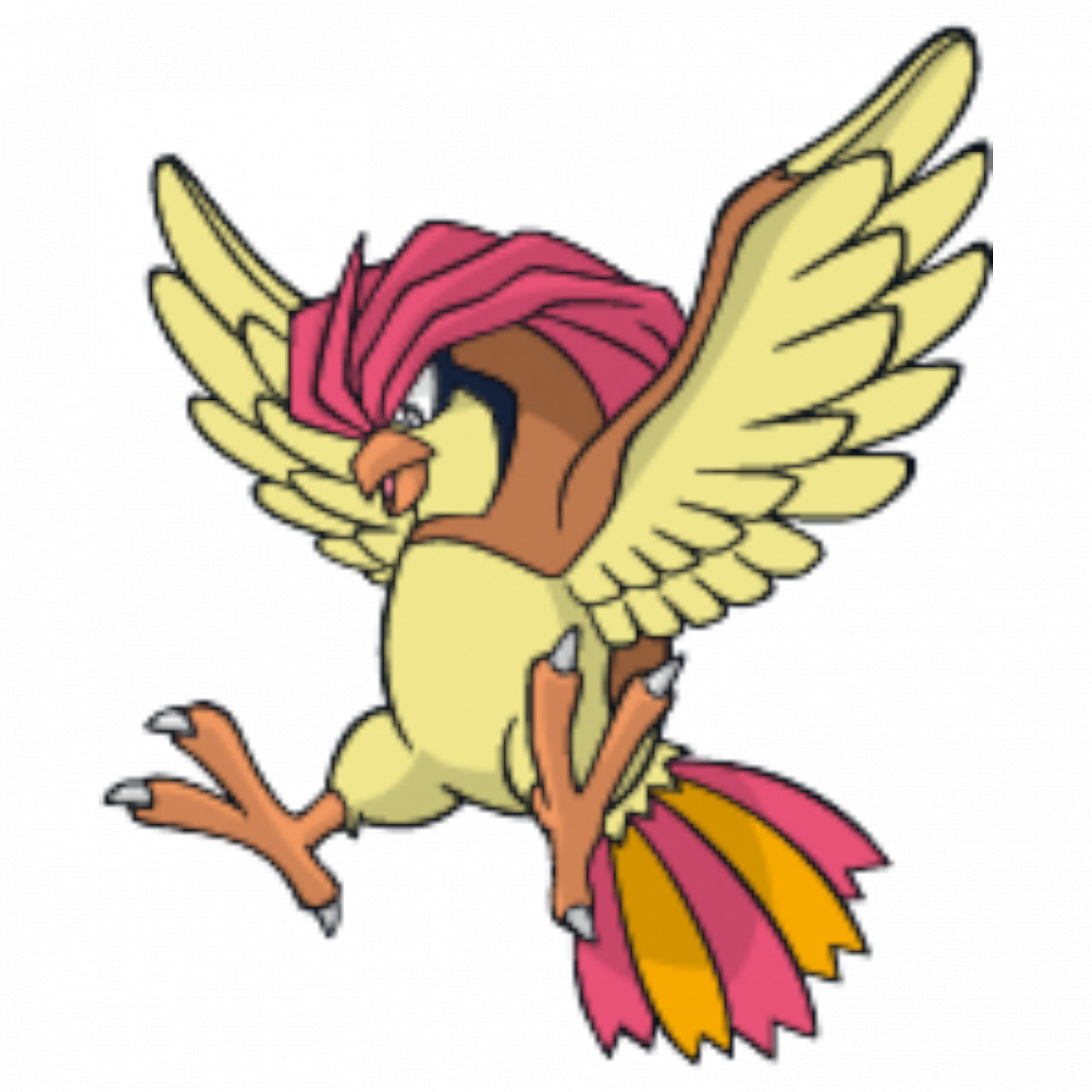 Set 5 bucati, Sticker decorativ, Pokemon Pidgeotto, Rezistent la apa, NO7648, 6 cm, Multicolor