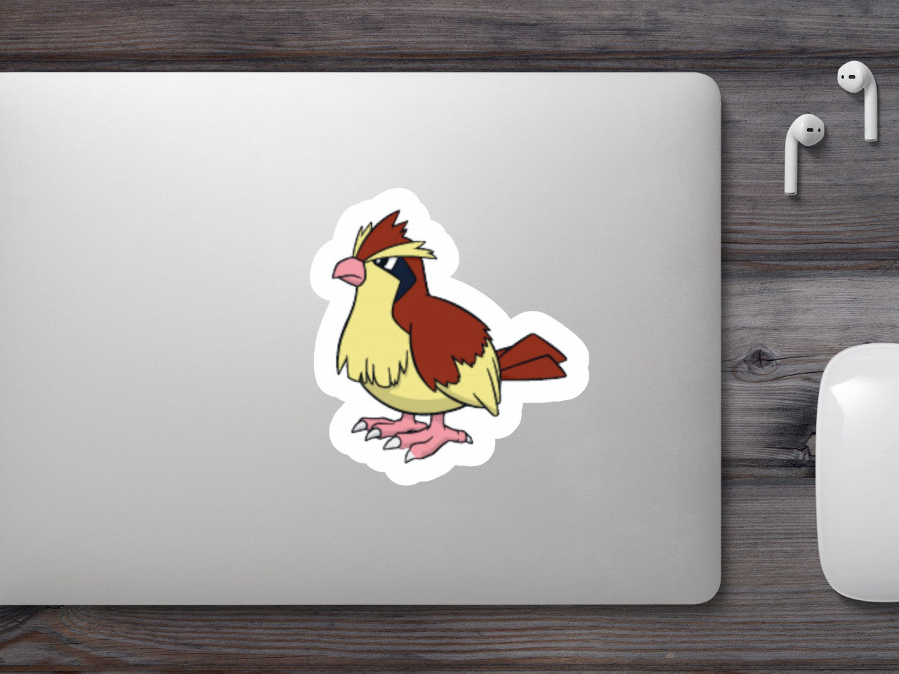 Set 5 bucati, Sticker decorativ, Pokemon Pidgey, Rezistent la apa, NO7649, 6 cm, Multicolor