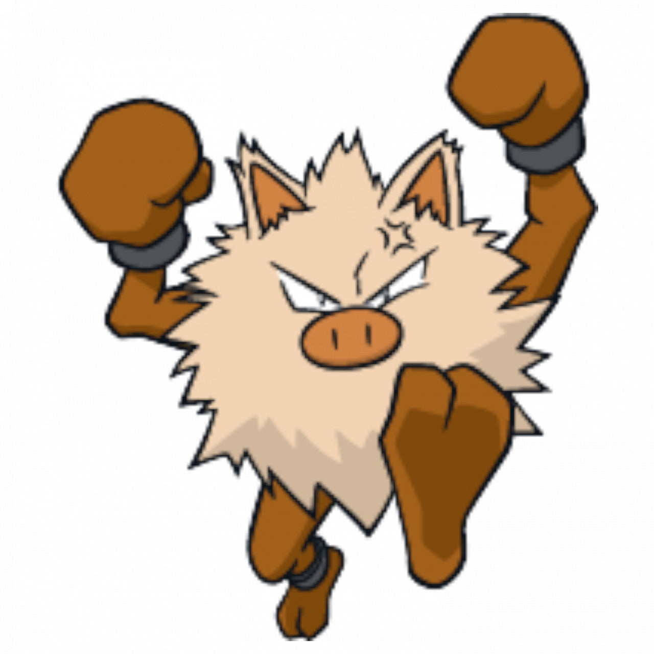 Set 5 bucati, Sticker decorativ, Pokemon Primeape, Rezistent la apa, NO7657, 6 cm, Multicolor