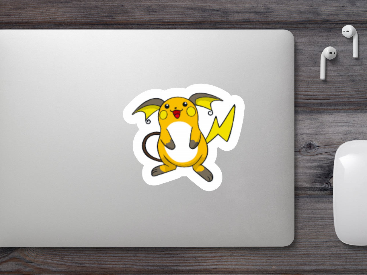 Set 5 bucati, Sticker decorativ, Pokemon Raichu, Rezistent la apa, NO7659, 6 cm, Multicolor