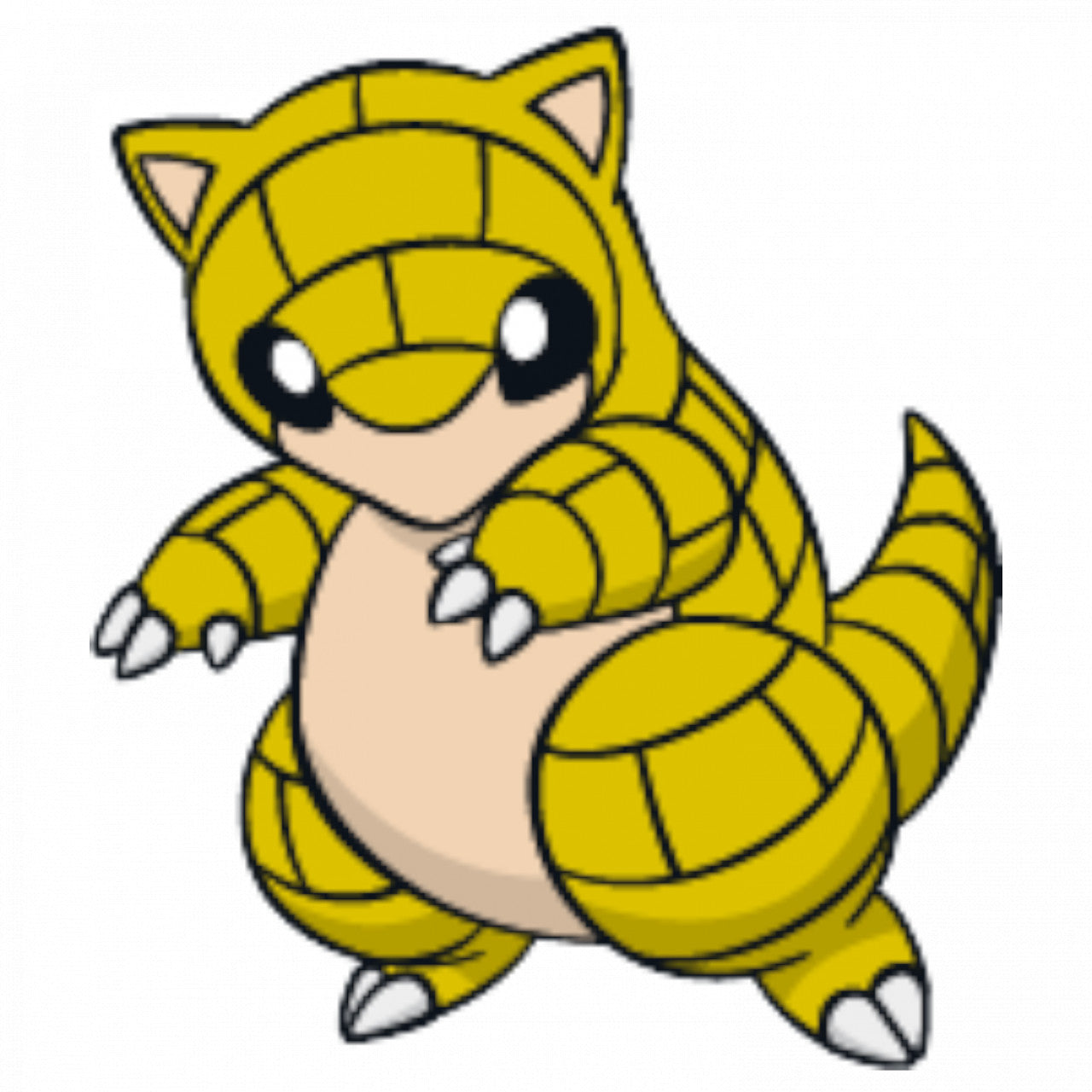 Set 5 bucati, Sticker decorativ, Pokemon Sandshrew, Rezistent la apa, NO7665, 6 cm, Multicolor