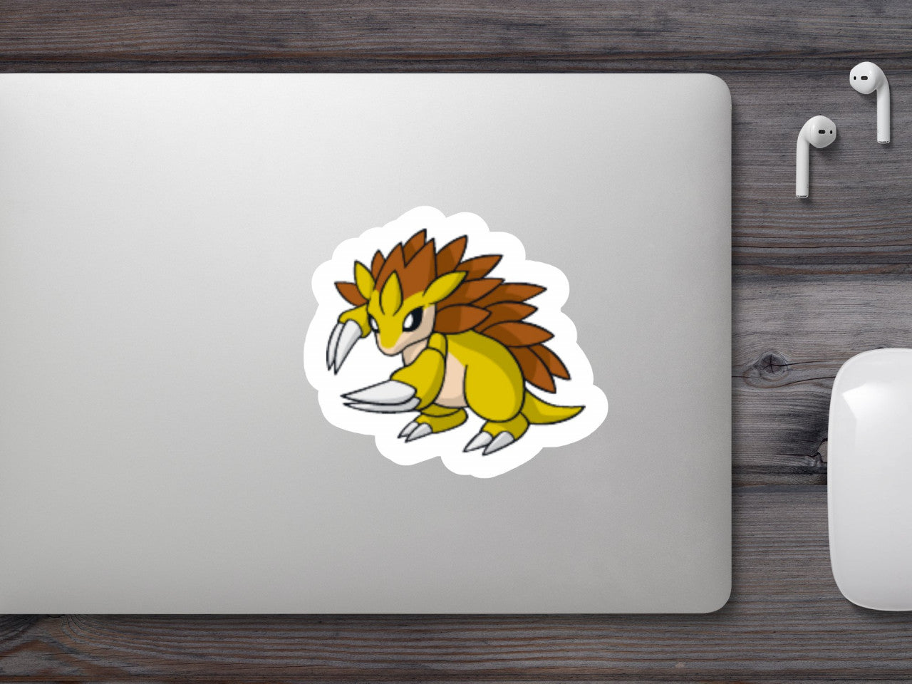 Set 5 bucati, Sticker decorativ, Pokemon Sandslash, Rezistent la apa, NO7666, 6 cm, Multicolor