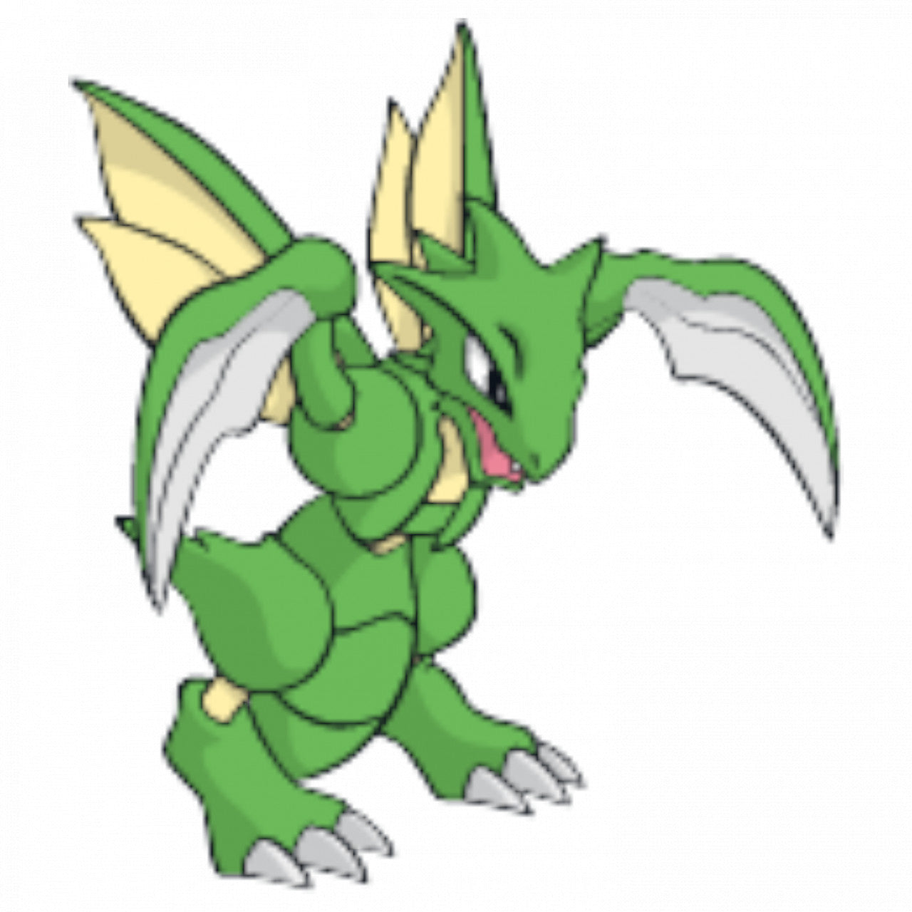 Set 5 bucati, Sticker decorativ, Pokemon Scyther, Rezistent la apa, NO7667, 6 cm, Multicolor