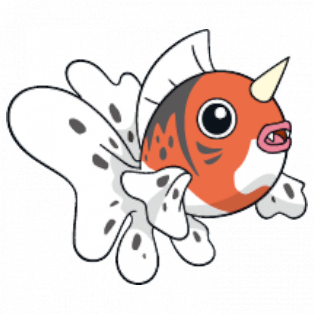 Set 5 bucati, Sticker decorativ, Pokemon Seaking, Rezistent la apa, NO7671, 6 cm, Multicolor