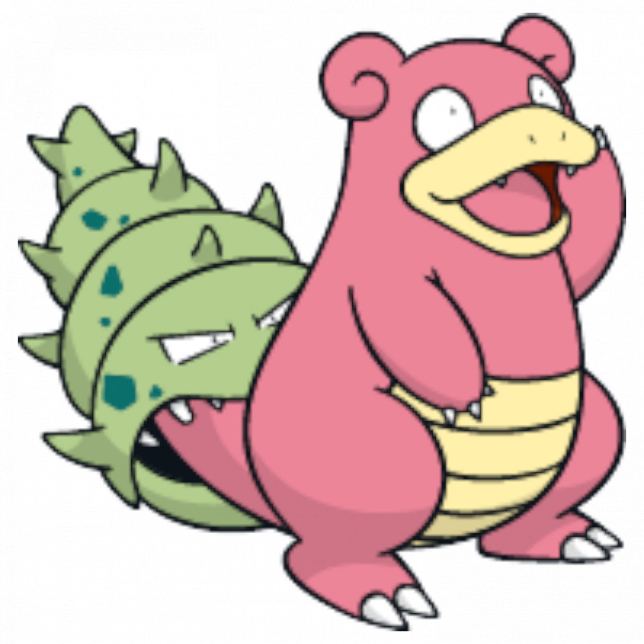 Set 5 bucati, Sticker decorativ, Pokemon Slowbro, Rezistent la apa, NO7674, 6 cm, Multicolor