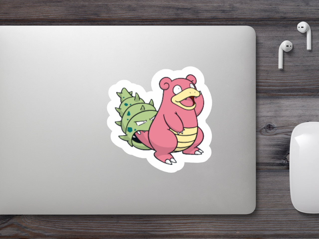 Set 5 bucati, Sticker decorativ, Pokemon Slowbro, Rezistent la apa, NO7674, 6 cm, Multicolor