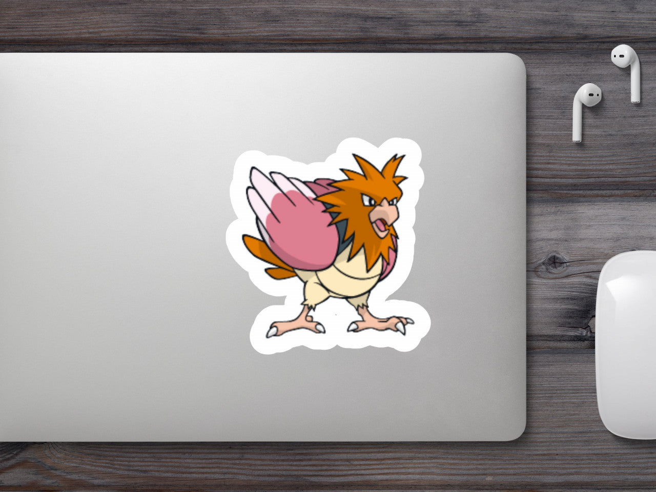 Set 5 bucati, Sticker decorativ, Pokemon Spearow, Rezistent la apa, NO7677, 6 cm, Multicolor