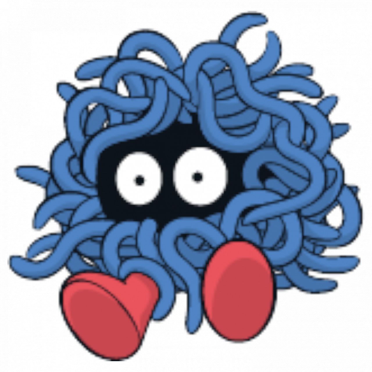 Set 5 bucati, Sticker decorativ, Pokemon Tangela, Rezistent la apa, NO7681, 6 cm, Multicolor