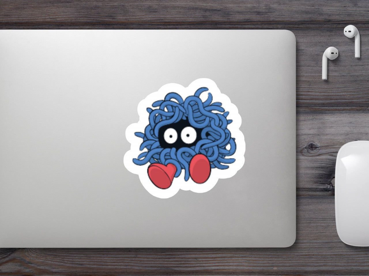 Set 5 bucati, Sticker decorativ, Pokemon Tangela, Rezistent la apa, NO7681, 6 cm, Multicolor