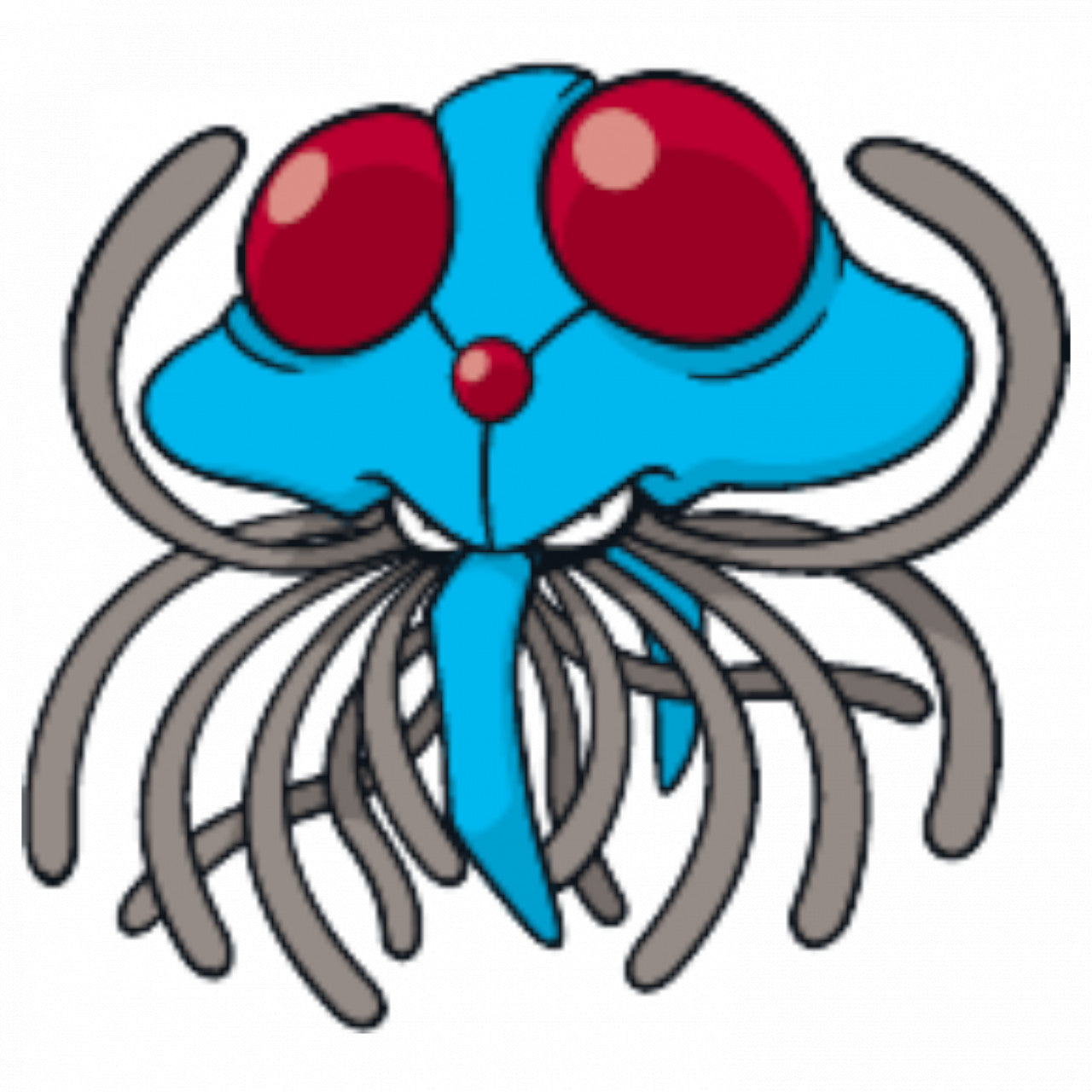 Set 5 bucati, Sticker decorativ, Pokemon Tentacool, Rezistent la apa, NO7684, 6 cm, Multicolor