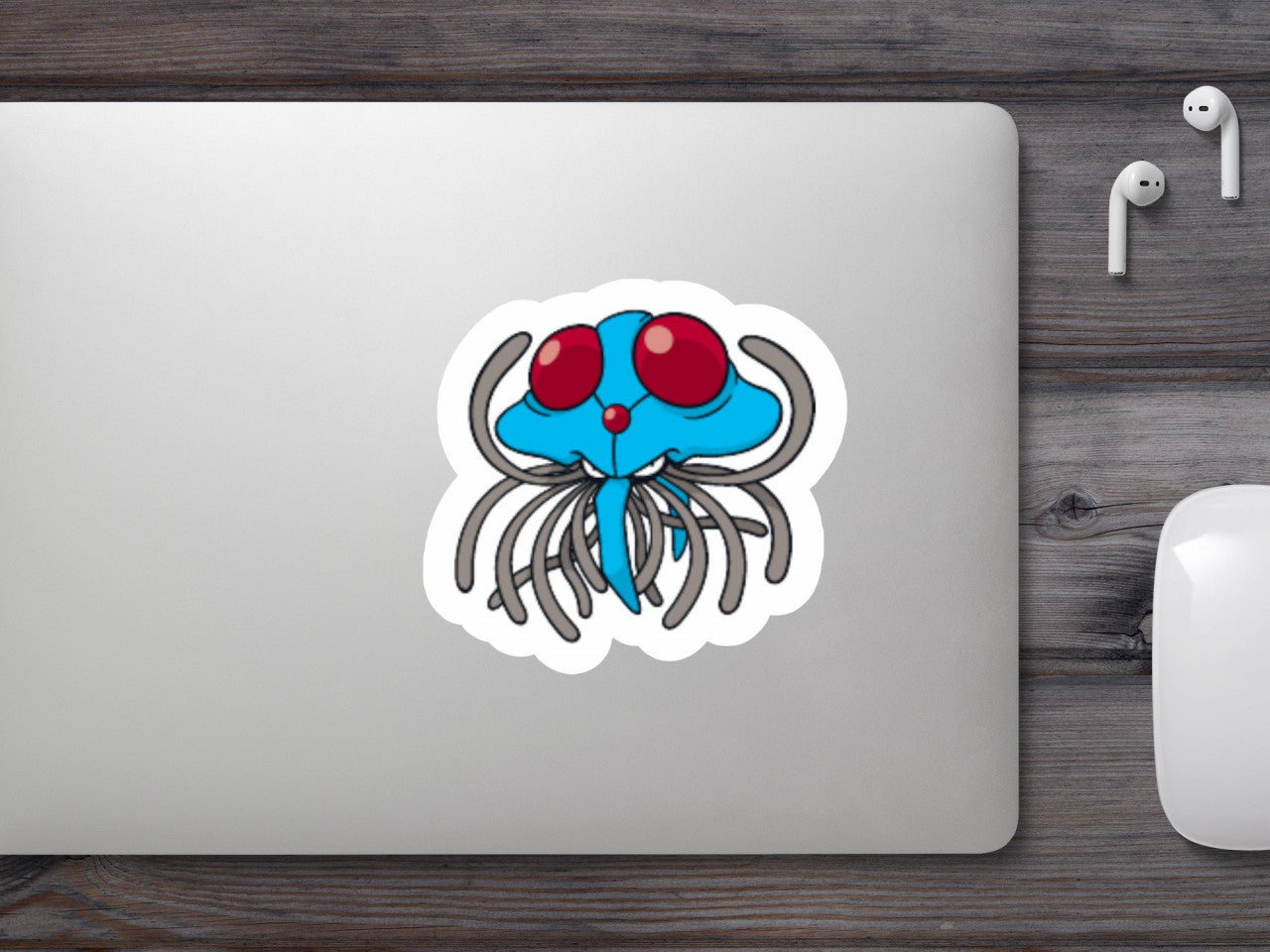 Set 5 bucati, Sticker decorativ, Pokemon Tentacool, Rezistent la apa, NO7684, 6 cm, Multicolor