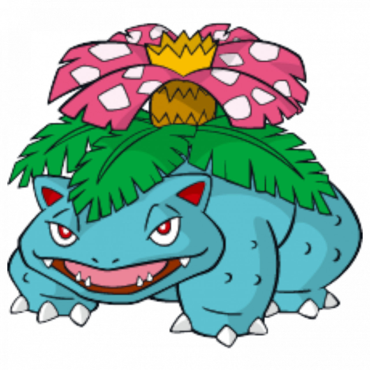 Set 5 bucati, Sticker decorativ, Pokemon Venosaur, Rezistent la apa, NO7688, 6 cm, Multicolor