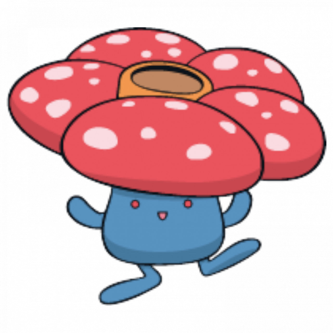 Set 5 bucati, Sticker decorativ, Pokemon Vileplume, Rezistent la apa, NO7690, 6 cm, Multicolor