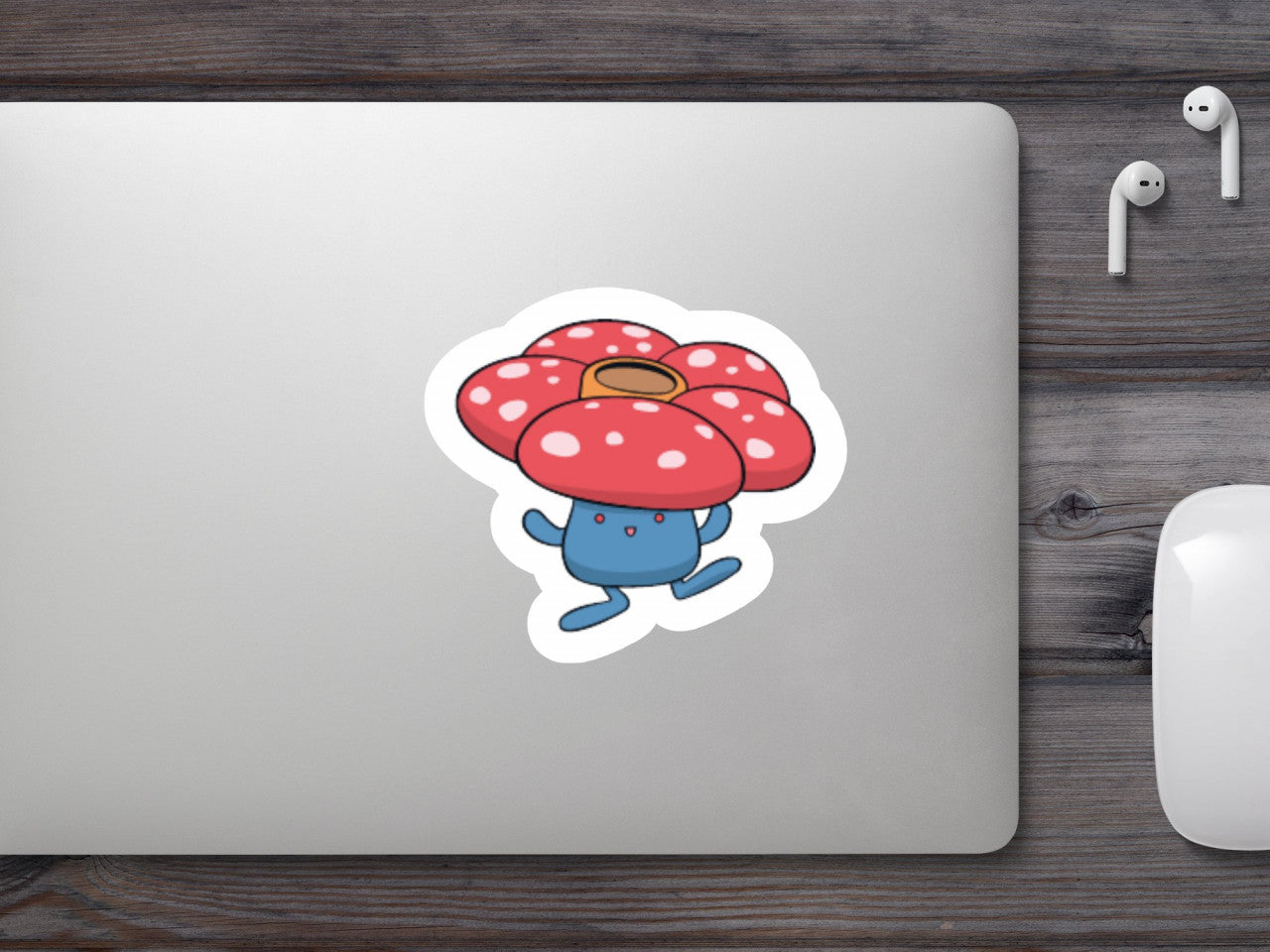 Set 5 bucati, Sticker decorativ, Pokemon Vileplume, Rezistent la apa, NO7690, 6 cm, Multicolor